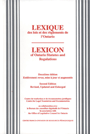LEXICON OF ONTARIO STATUTES AND REGULATIONS