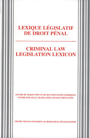 CRIMINAL LAW LEGISLATION LEXICON